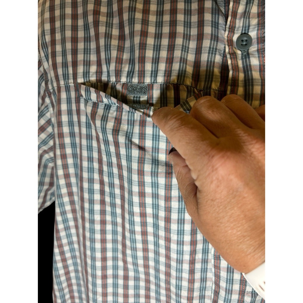 The North Face Shirt Mens Large Plaid Short Sleeve Button Up Shirt Performance - Picture 2 of 11